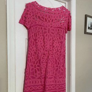 Lilly Pulitzer Marie Kate Pink Lace Shift Mini Dress
